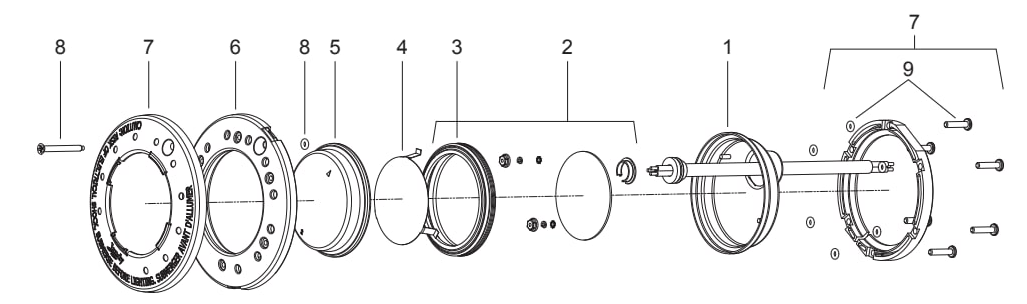 Small (Spa) White 12V LED Light - Jandy Parts Diagram