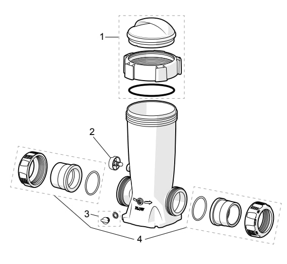 Jandy Commercial Off-Line Erosion Feeder - Jandy Parts Diagram