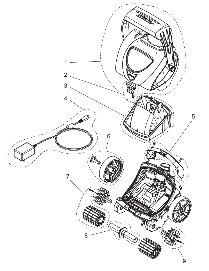 Polaris Spabot Cordless Automatic Spa Cleaner - Polaris Parts Diagram