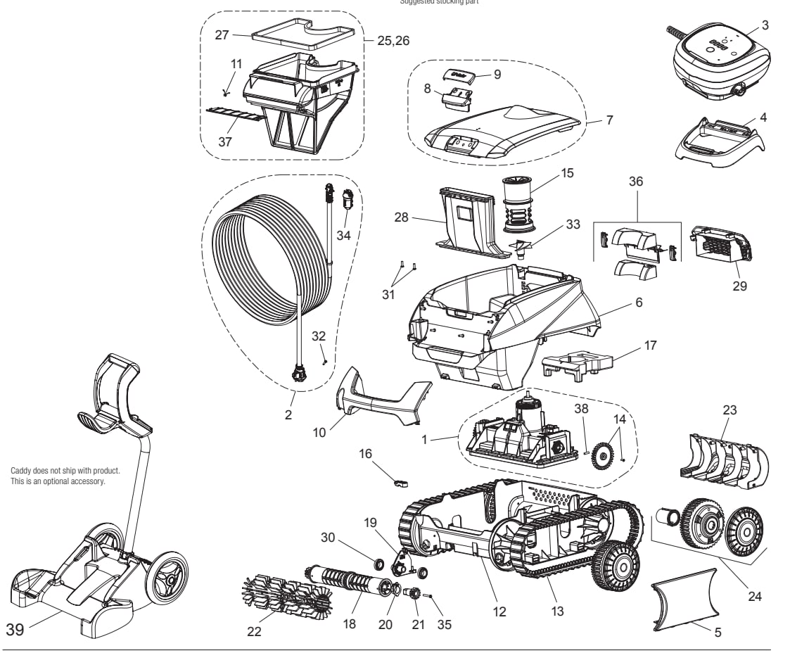 Polaris EPIC 8520 Robotic Cleaner - Polaris Parts Diagram