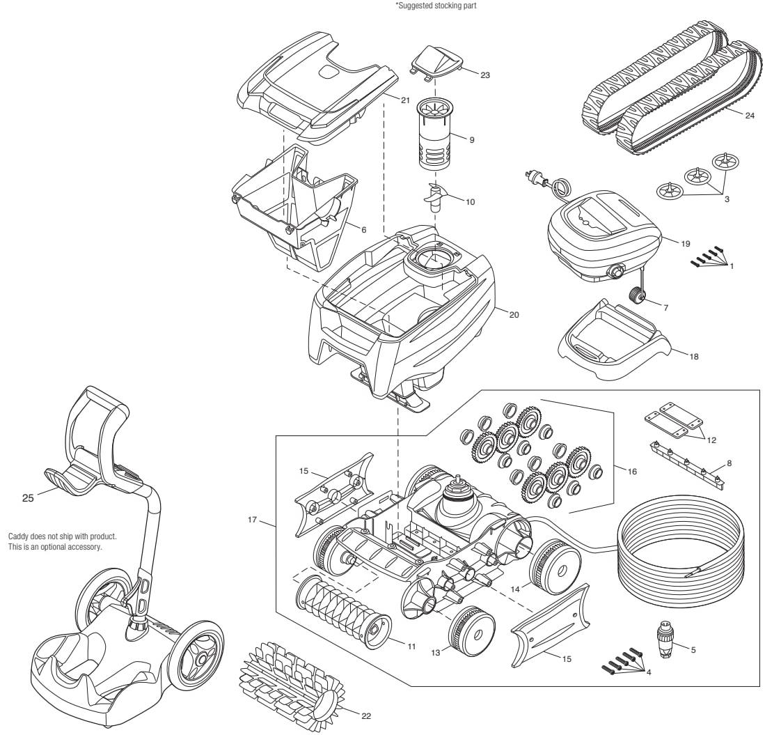 Polaris 7240 Sport Compact Robotic - Polaris Parts Diagram