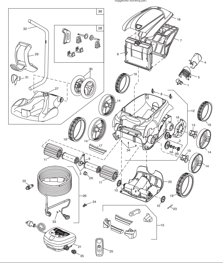 Polaris 9550 Sport Robotic with Caddy - Polaris Parts Diagram