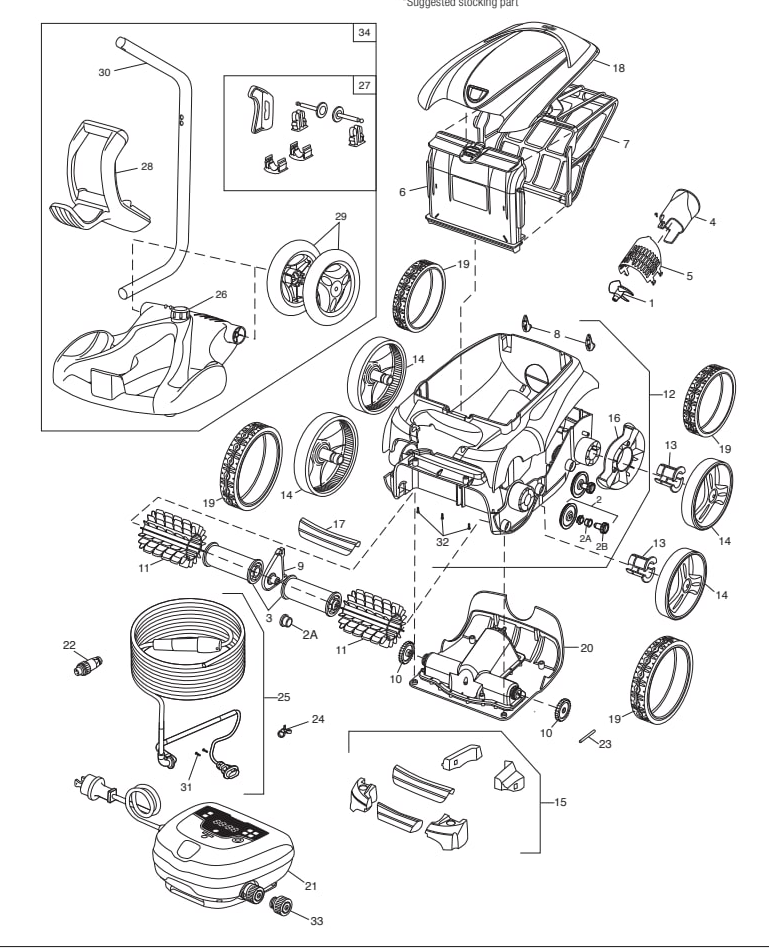 Polaris 9450 Sport Robotic with Caddy - Polaris Parts Diagram