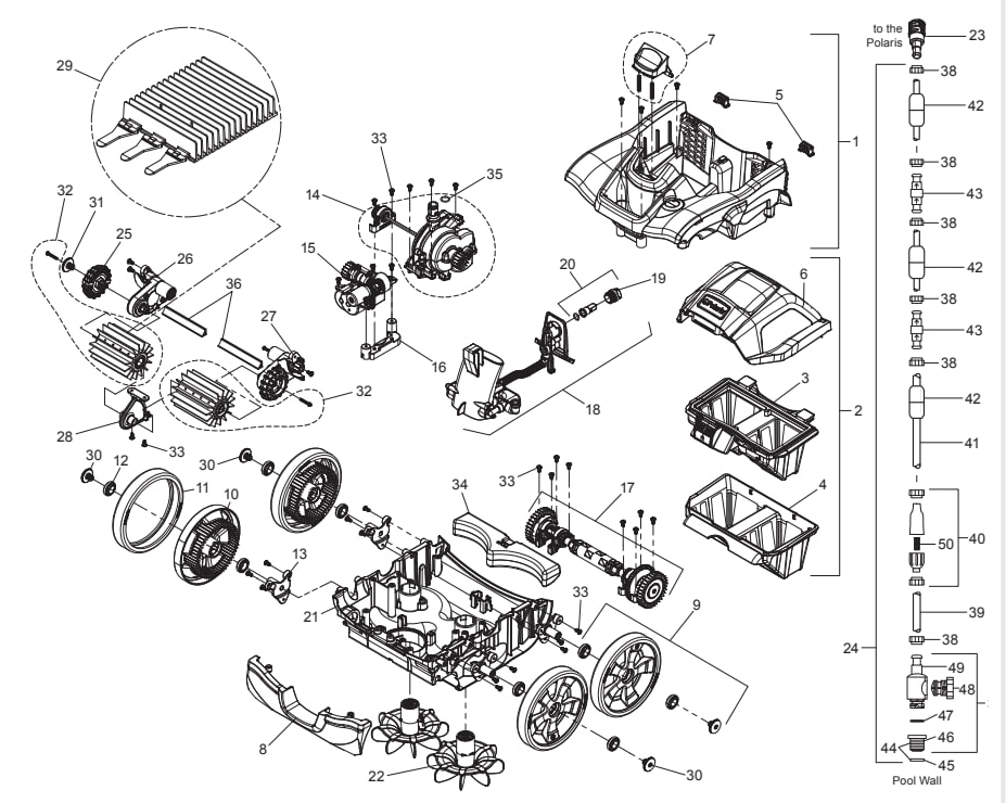 Polaris Quattro Sport - Polaris Parts Diagram