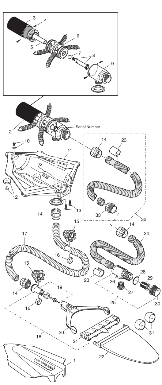 Polaris Vac-Sweep 165 - Polaris Parts Diagram