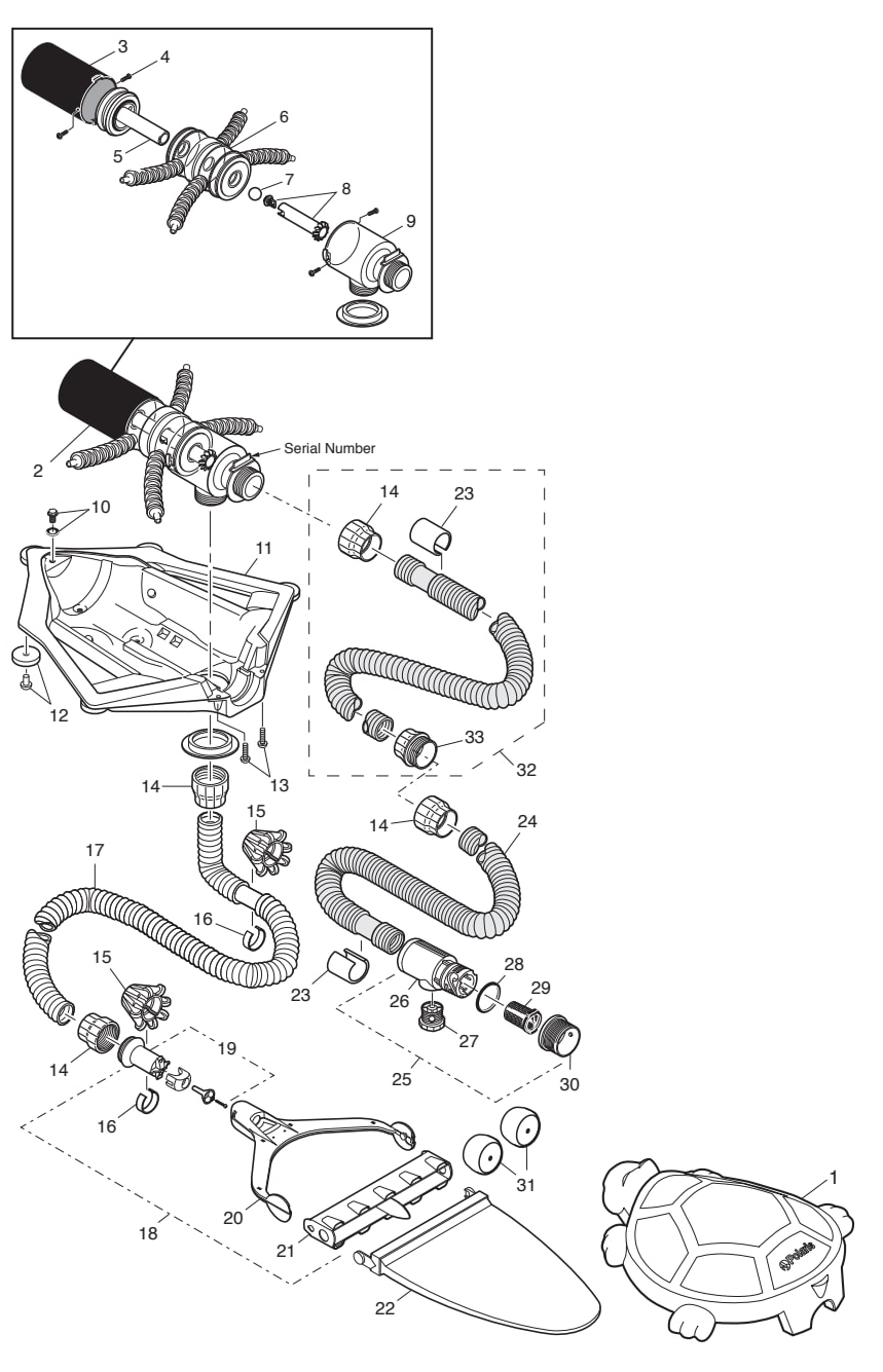 Polaris Turbo Turtle - Polaris Parts Diagram