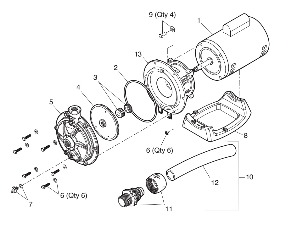 Polaris Booster Pump with 60Hz Motor (2011-Present) - Polaris Parts Diagram