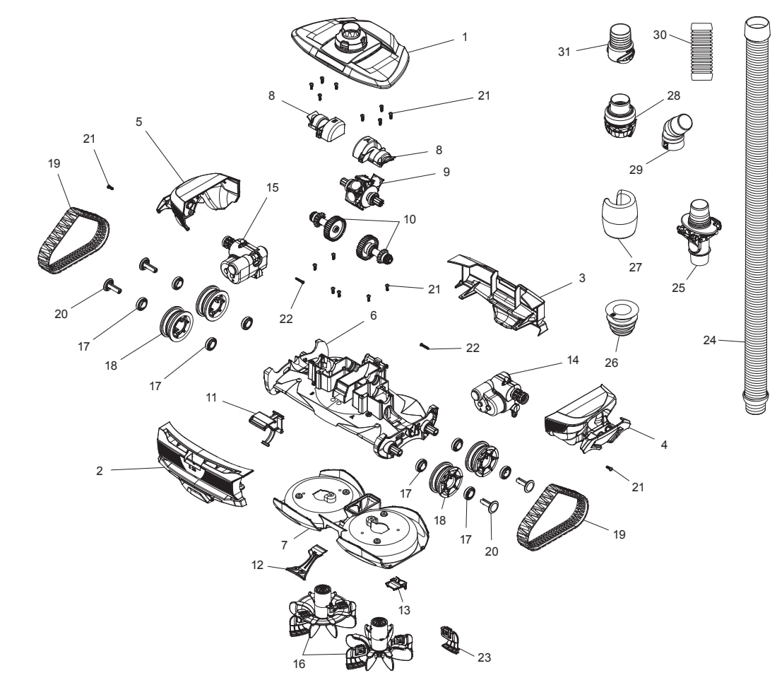 Polaris ATLAS Suction-Side Cleaner - Polaris Parts Diagram