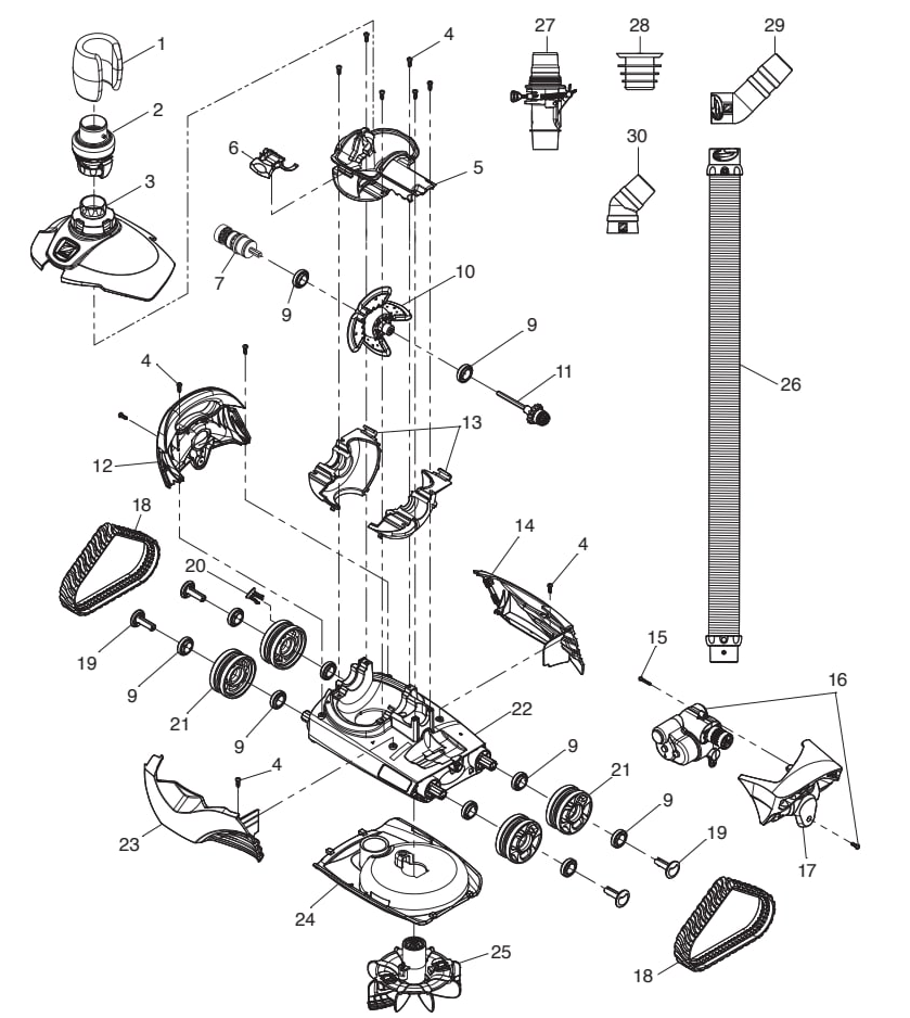 Zodiac MX6 Elite - Zodiac Parts Diagram