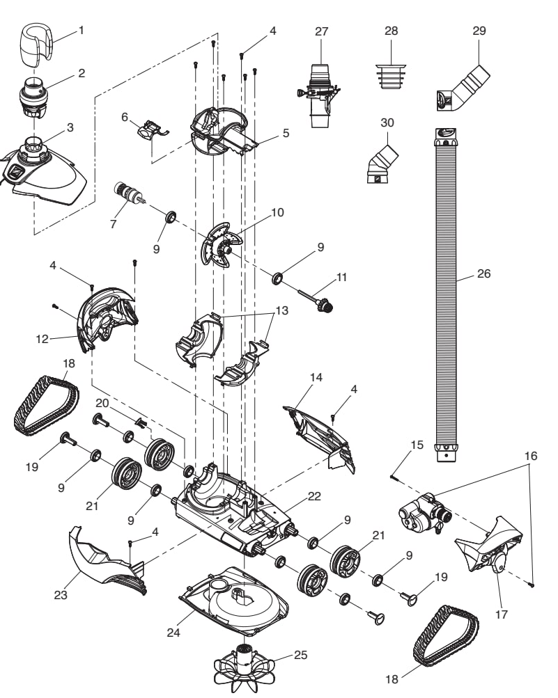 Zodiac MX6 - Zodiac Parts Diagram