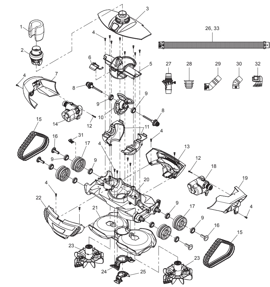 Zodiac MX8 Elite - Zodiac Parts Diagram