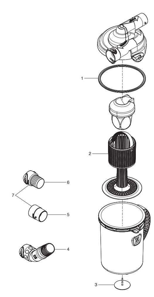 Zodiac Cyclonic Leaf Catcher - Zodiac Parts Diagram
