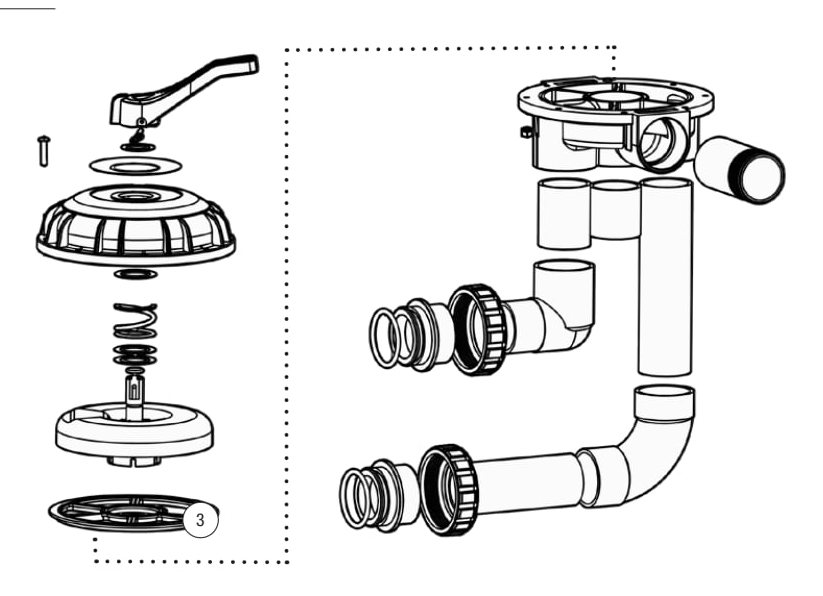 CMP MultiPort Valve - Side Mount (27504-200-000) - CMP Parts Diagram