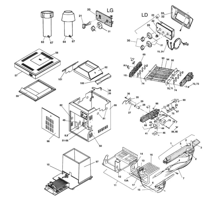 Lite2 LD, LG (Mfg. 2000-2009) - Jandy Parts Diagram