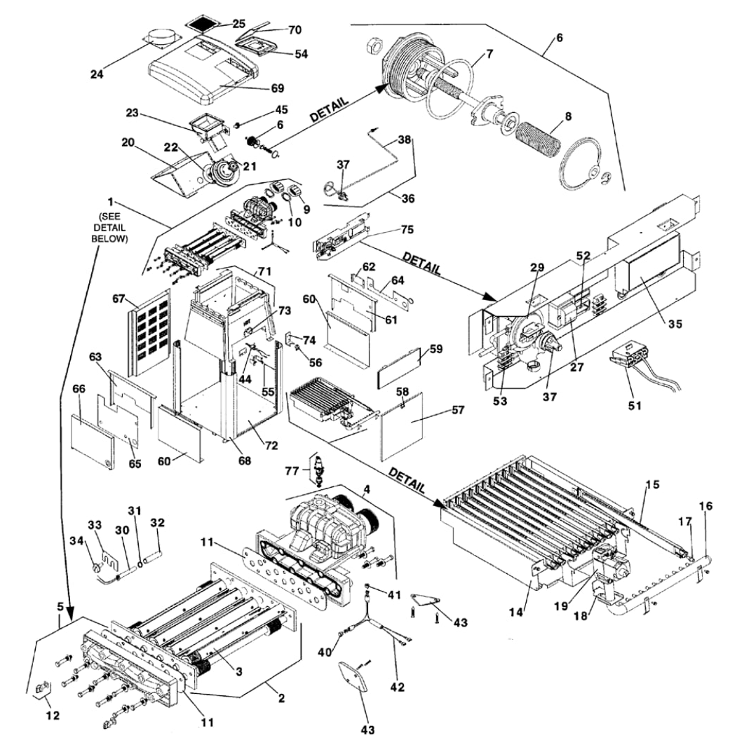 LX/LT (Mfg. 1999-2003) - Jandy Parts Diagram