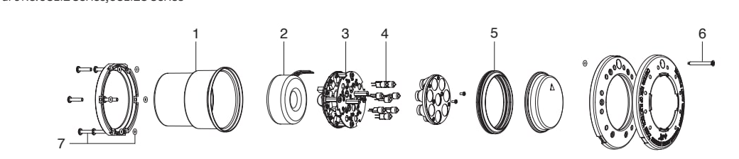 JandyColors Small (Spa) Quartz Halogen Colored Light (JSL12 Series, JSL120 Series) - Jandy Parts Diagram