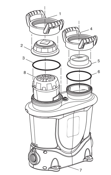 Nature2 Premium M Vessel - Nature2 Parts Diagram