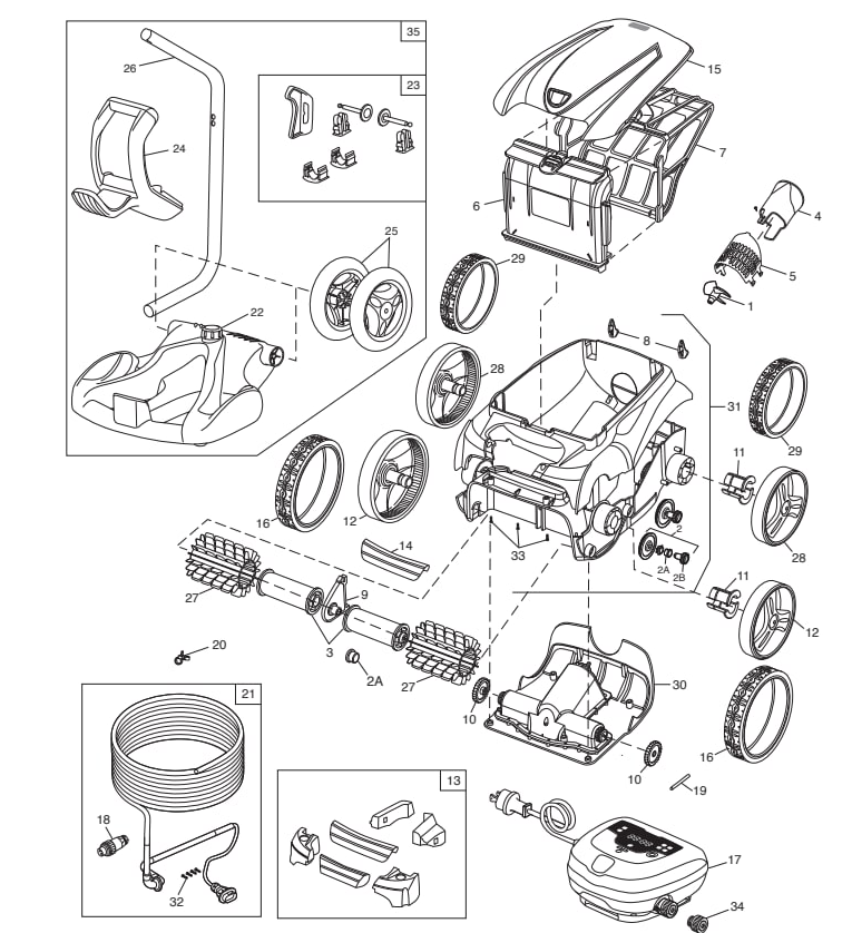 Polaris 9350 Sport Robotic with Caddy (Discontinued) - Polaris Parts Diagram