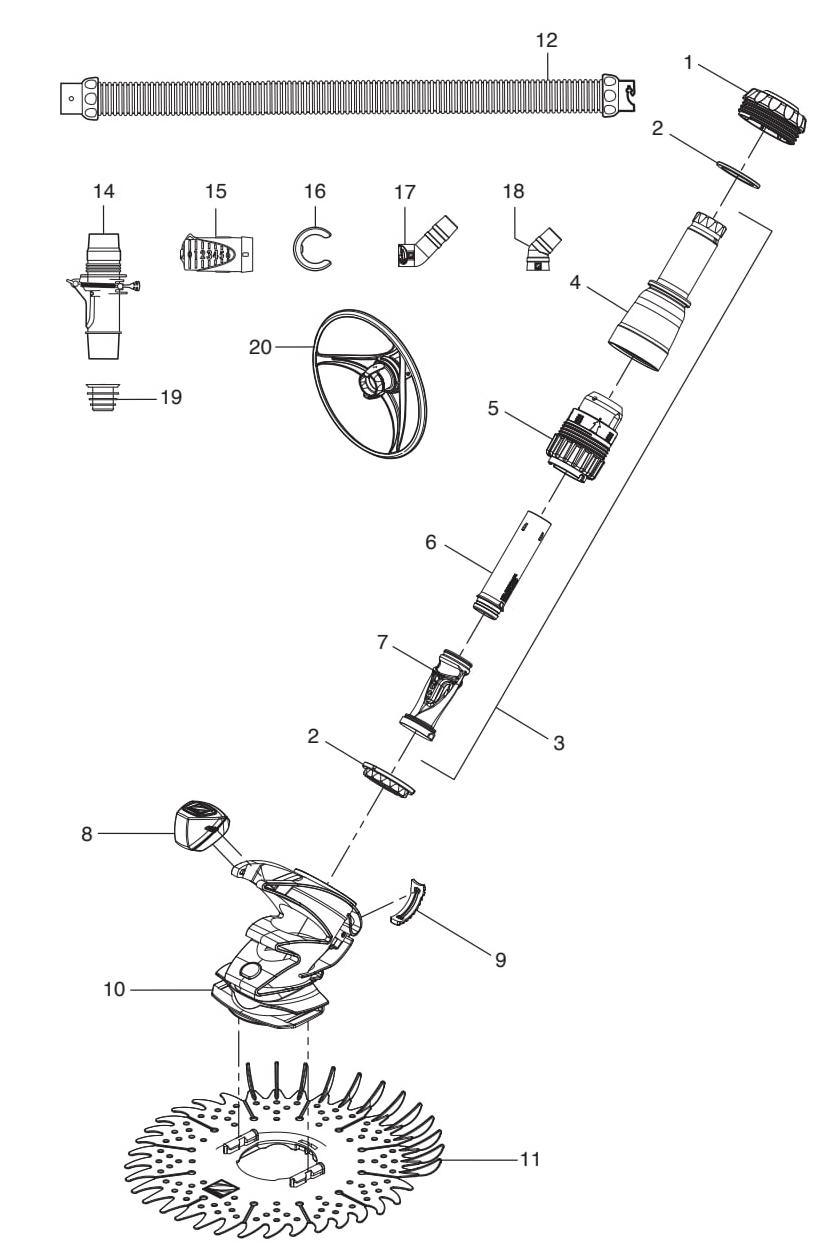 Zodiac T3 - Zodiac Parts Diagram