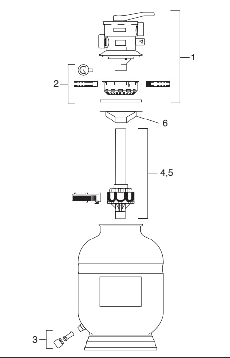 SFTM Series Sand Filters (Discontinued) - Jandy Parts Diagram