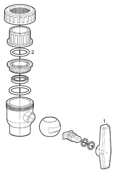 Hydroseal Two-Way Ball Valves - CMP Parts Diagram