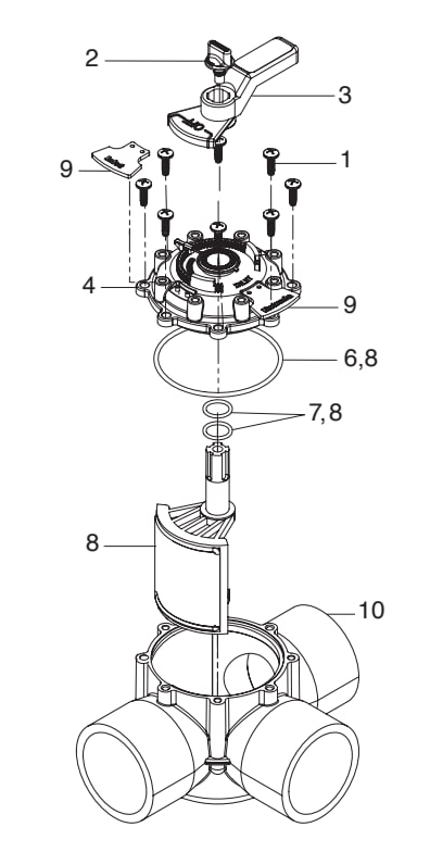 Never Lube Jandy Valve, Large Diverter (2.5