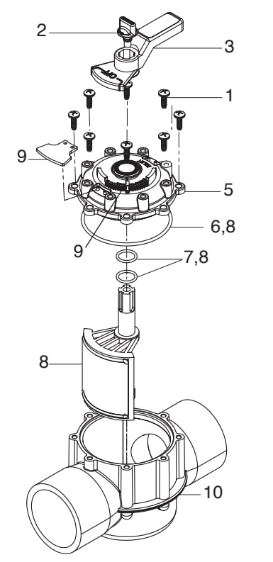 Never Lube Jandy Valve, Large Diverter (2.5