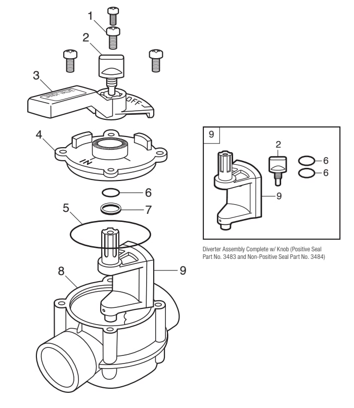 Space Saver Jandy Valve, Diverter (1.5