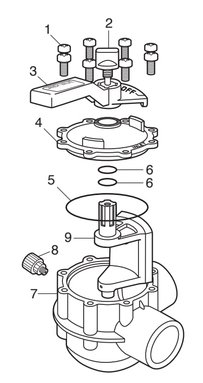 Jandy 90 Degree Valve - Jandy Parts Diagram