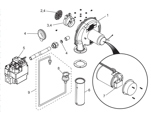 JXiQ Heater (Mfg. 2023—Present) - Jandy Parts Diagram