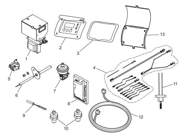 JXiQ Heater (Mfg. 2023—Present) - Jandy Parts Diagram