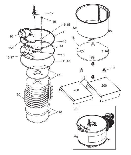 JXi Heater (Mfg. 2014—Present) - Jandy Parts Diagram