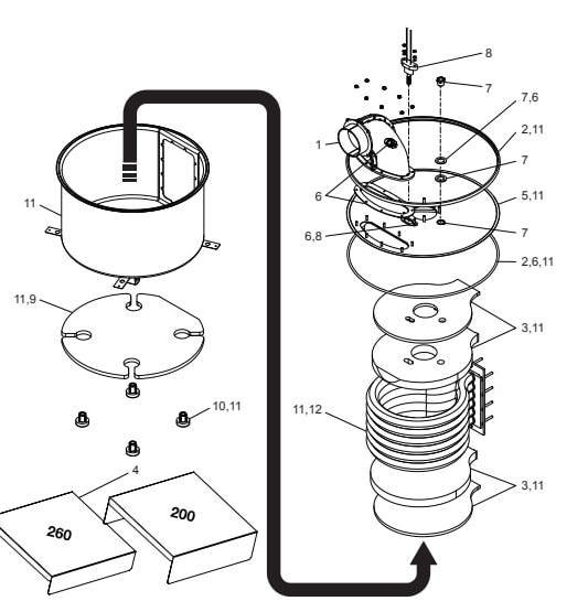 JXiQ ASME Compliant Heater - Jandy Parts Diagram