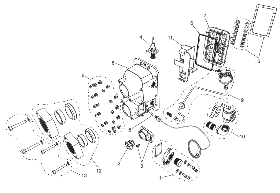 JXiQ ASME Compliant Heater (2024 - Present) - Jandy Parts Diagram