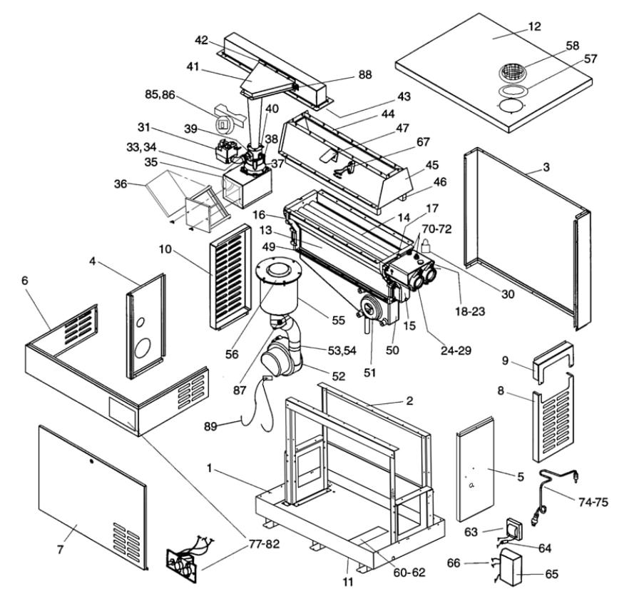 Hi-E2 Heater - Jandy Parts Diagram