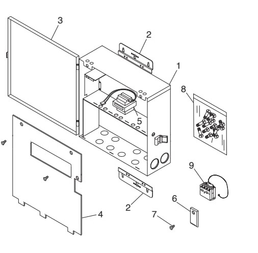 Power Center - Standard Encolsure - Jandy Parts Diagram