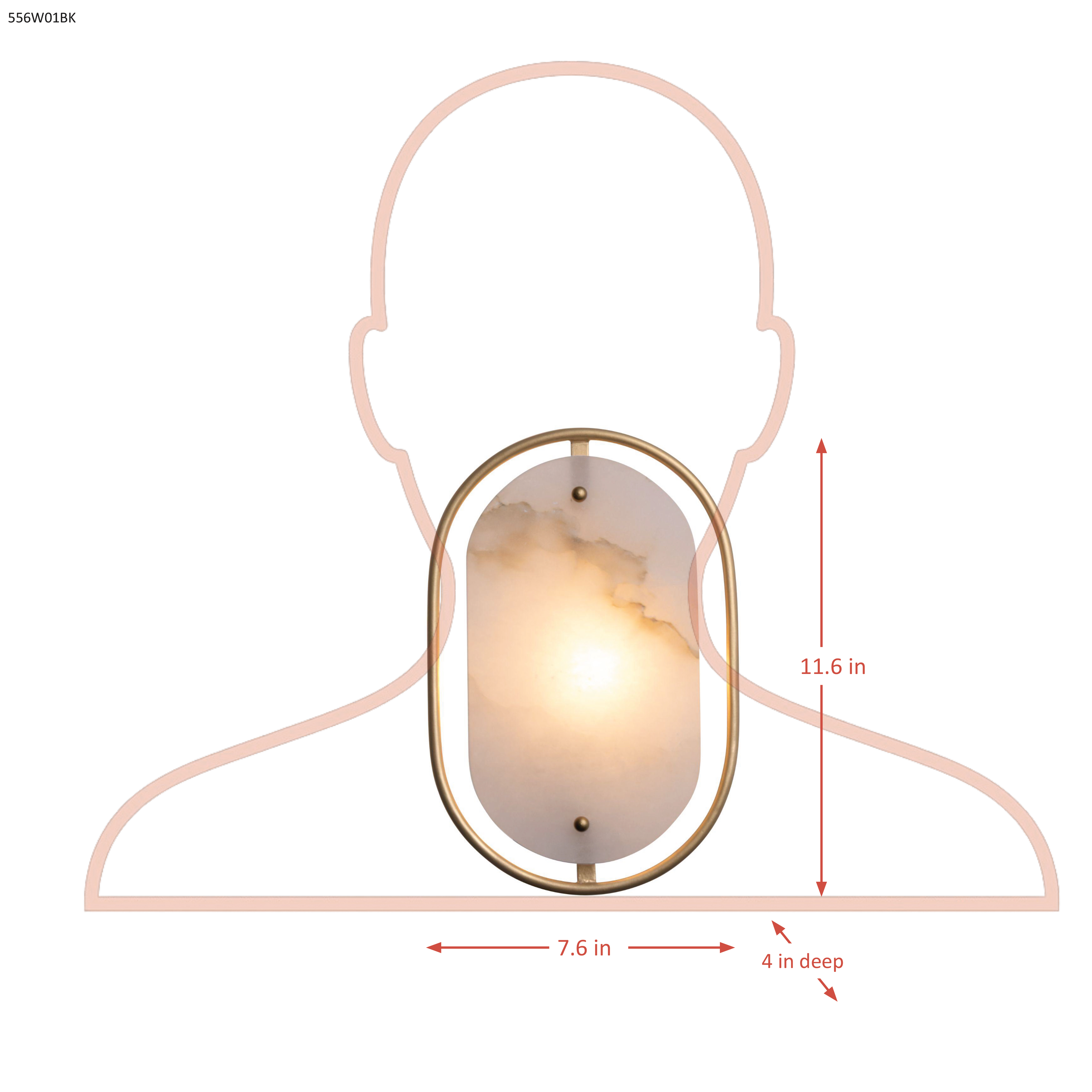 Panelist 1 Light Sconce dimensions