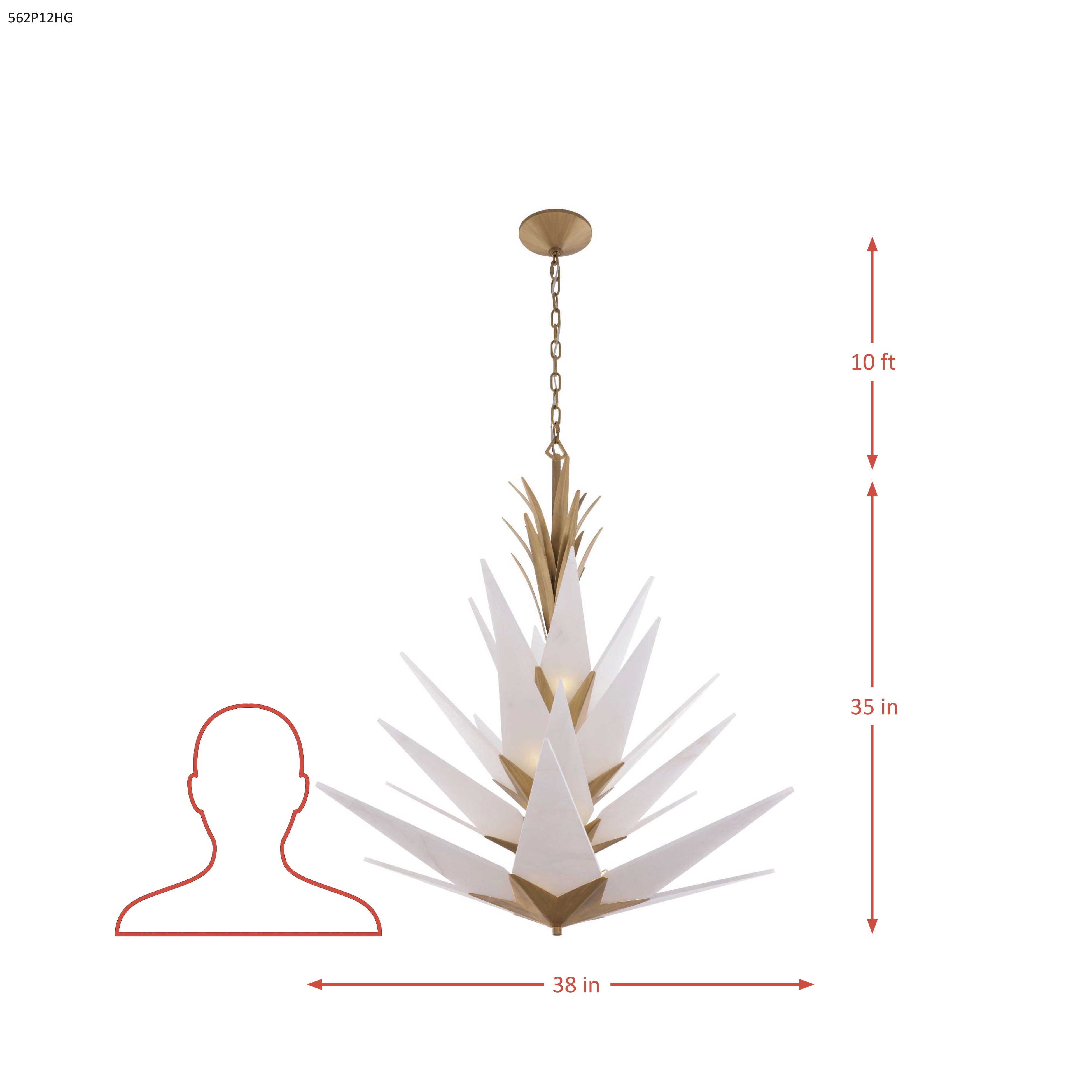 Mojave 12 Light Pendant dimensions