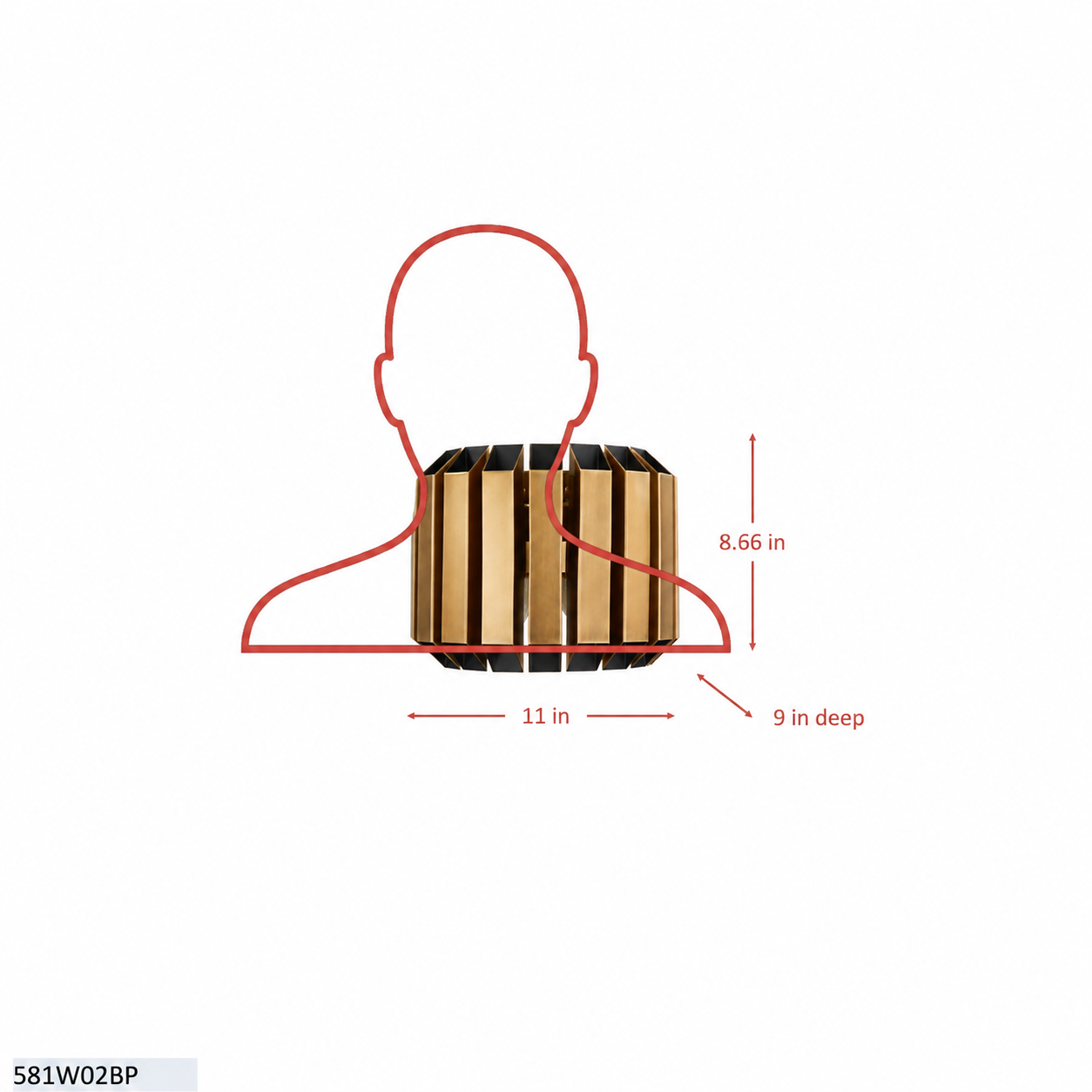 Mod Squad 2 Light Dimmable Wall Sconce dimensions