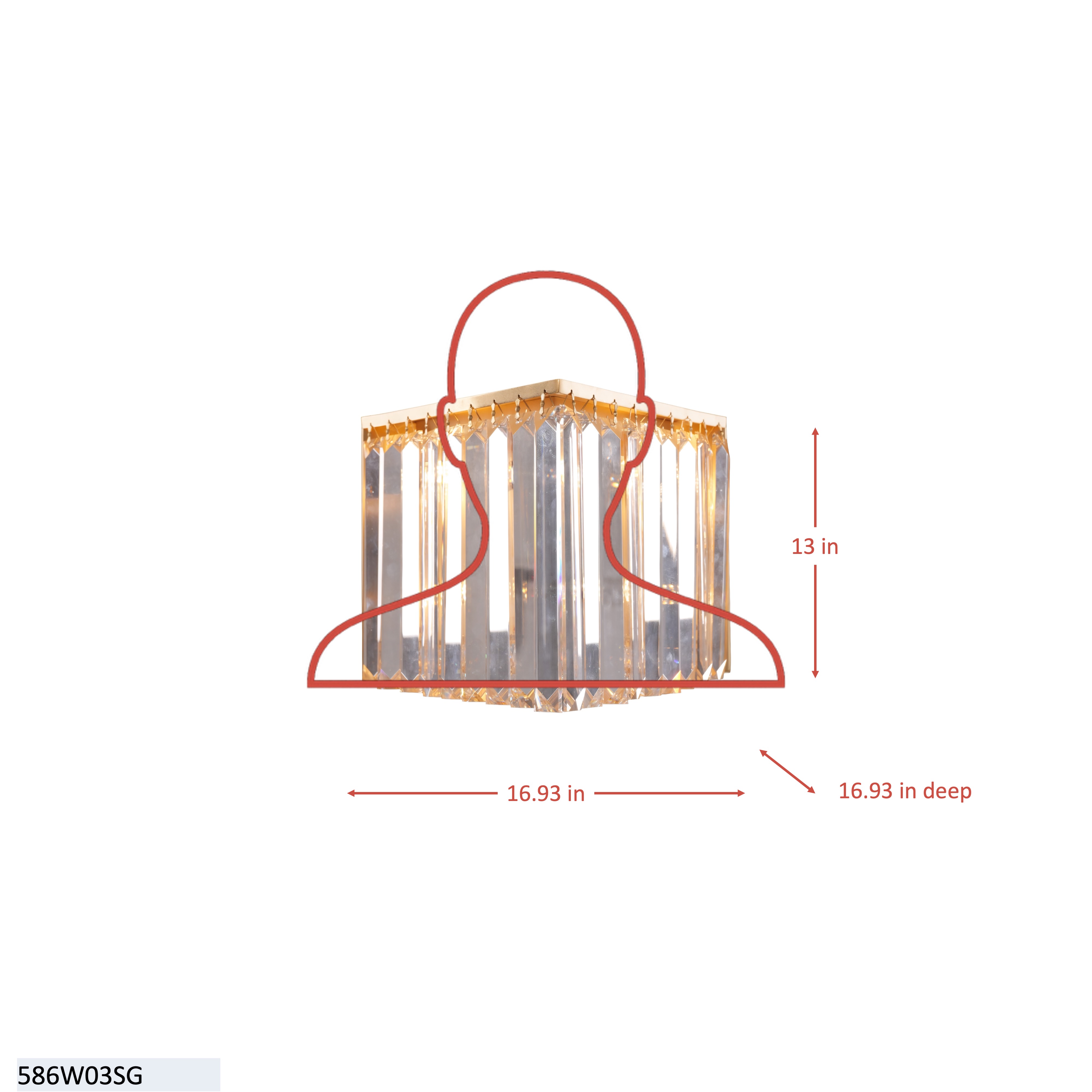 The Long View 3 Light Dimmable Wall Sconce dimensions