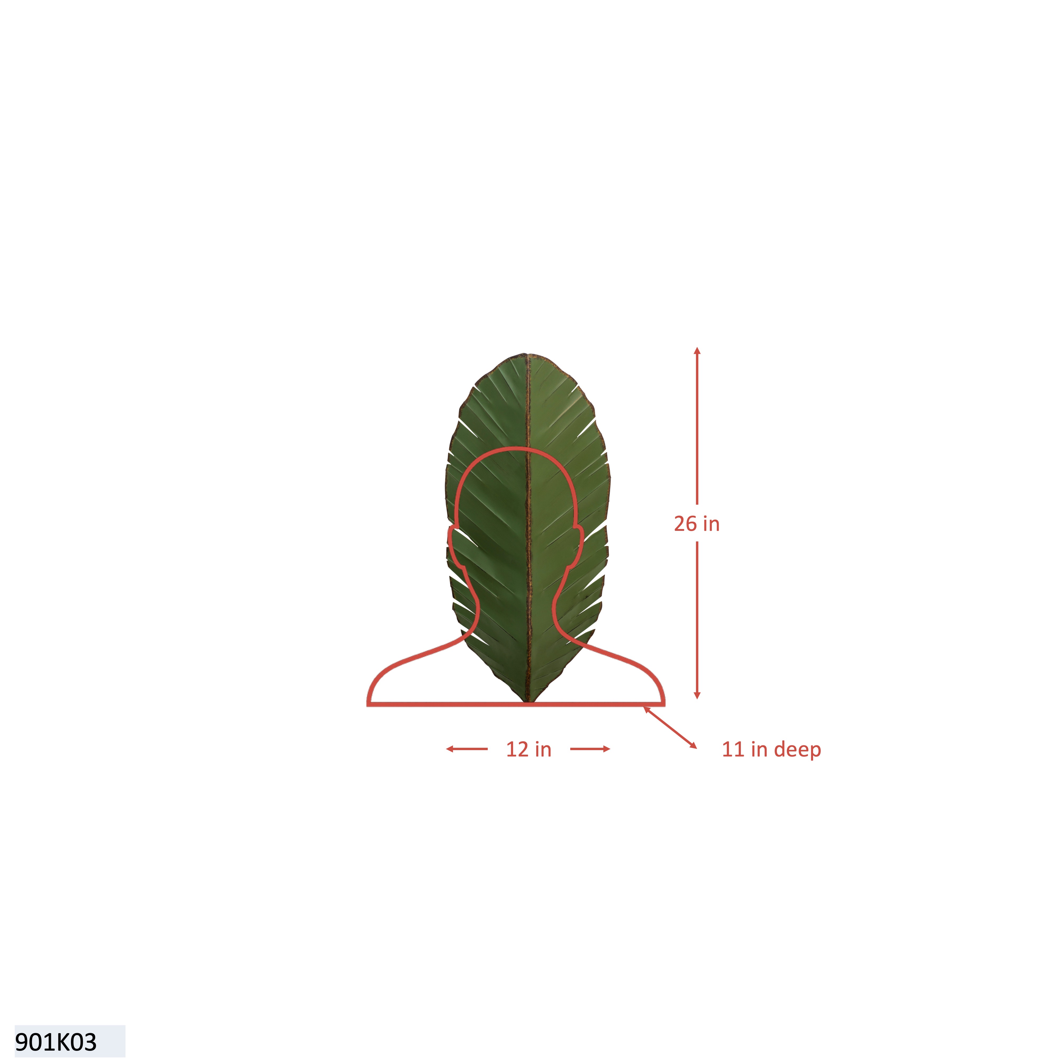 Banana Leaf 3 Light Tall Sconce - Banana Leaf dimensions