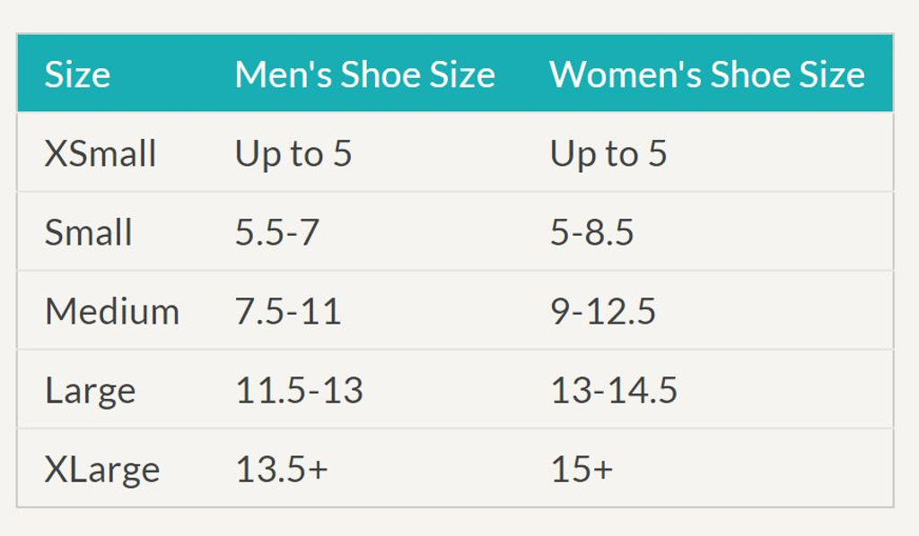 Sizing guide