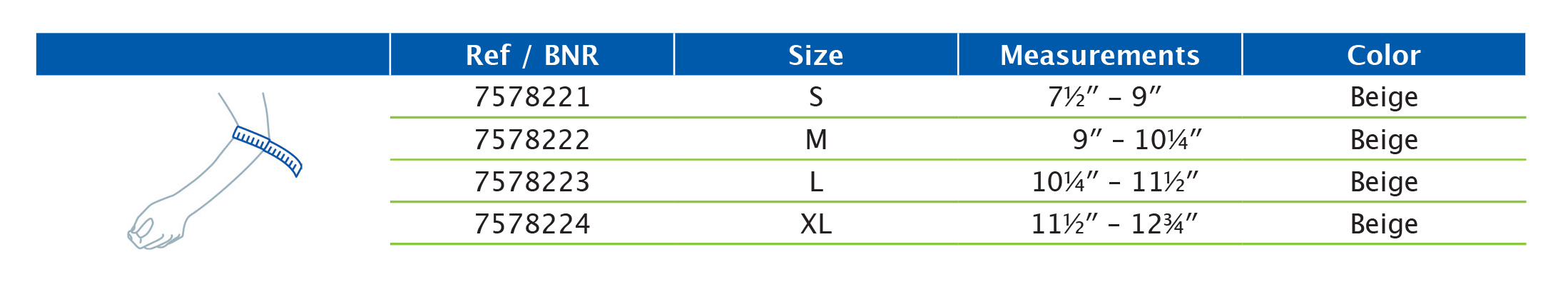 Sizing guide