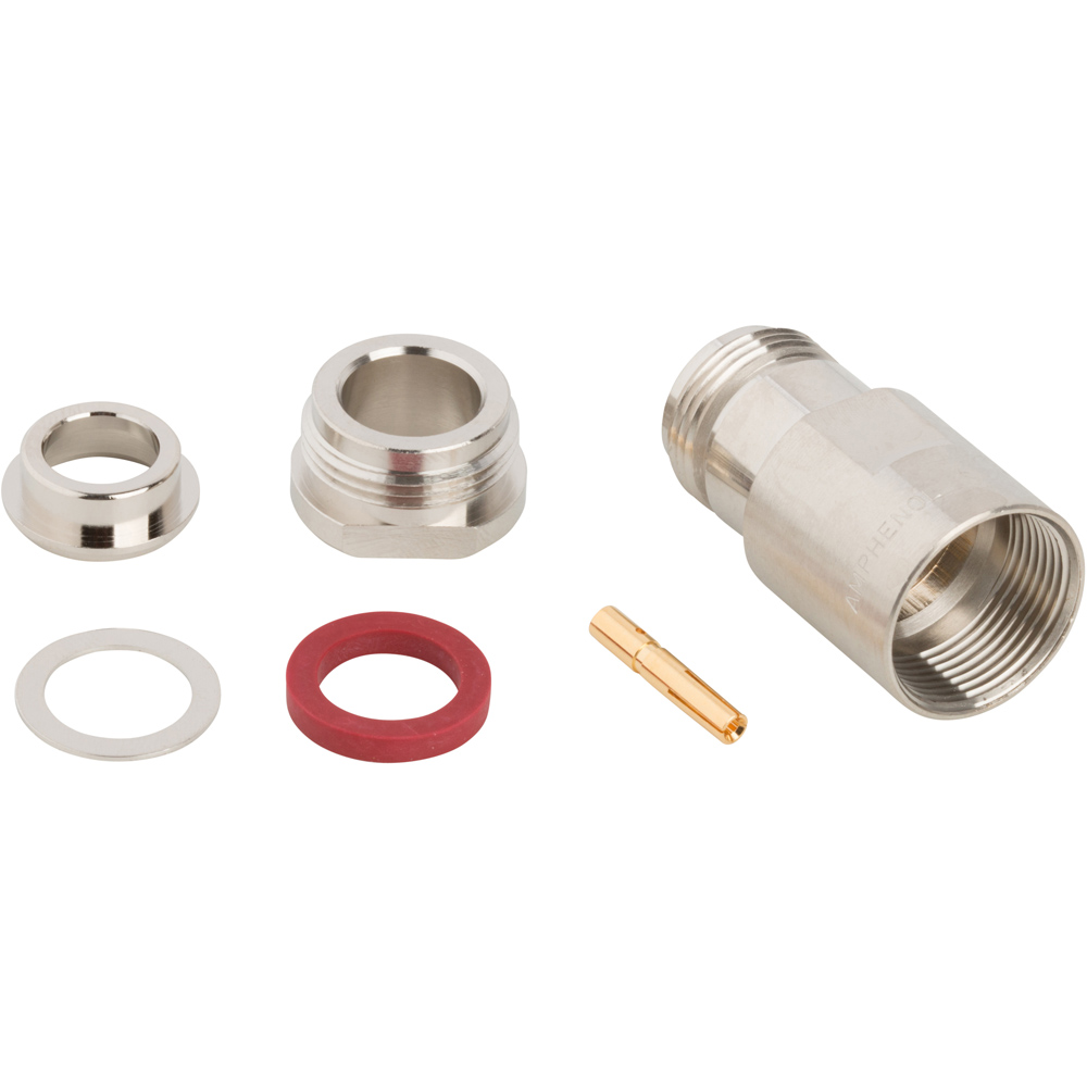 082-63-RFX - N-Type Straight Clamp Jack RG-8 RG-213 RG-225 50 Ohm