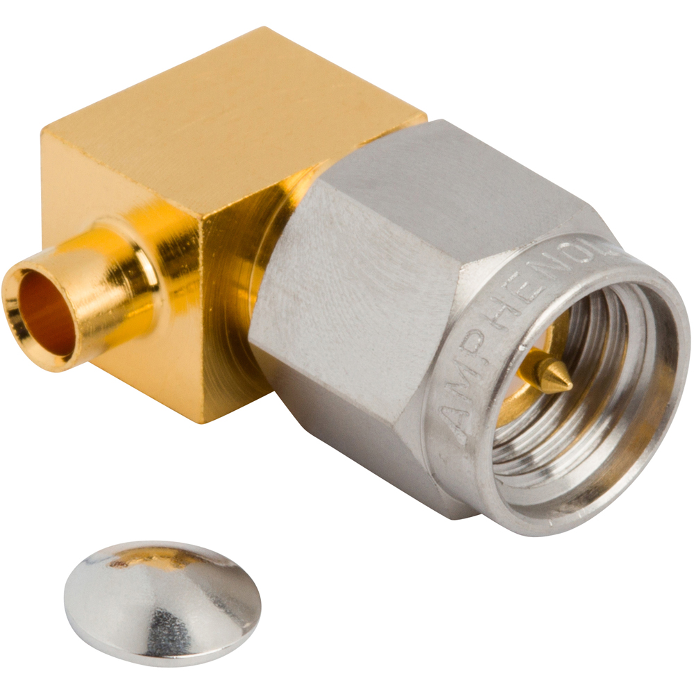 901-10053 - SMA Right Angle Solder Plug RG-405 0.086-inch