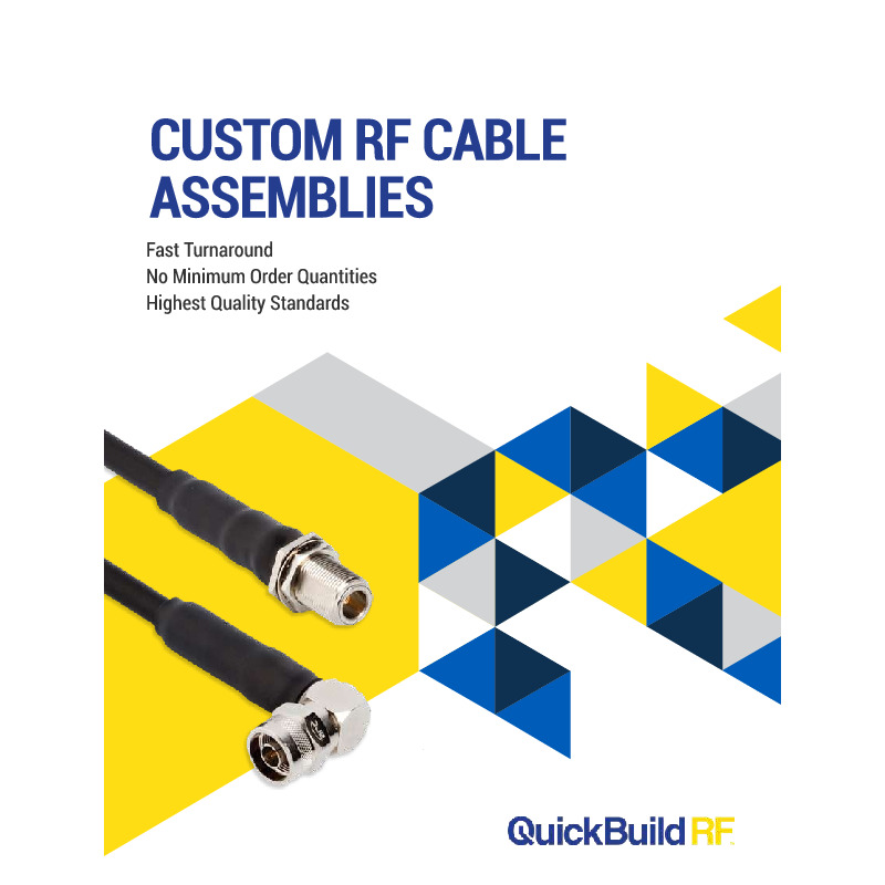 The QuickBuild RF Brochure showcases the ability to deliver custom RF solutions with rapid turnaround times. It details the streamlined process for designing and manufacturing RF cable assemblies, connectors, and adapters, ensuring high performance and reliability. The brochure emphasizes the capability to reduce lead times while maintaining precision and durability, making their solutions ideal for demanding industries such as telecommunications, aerospace, military, and industrial applications.