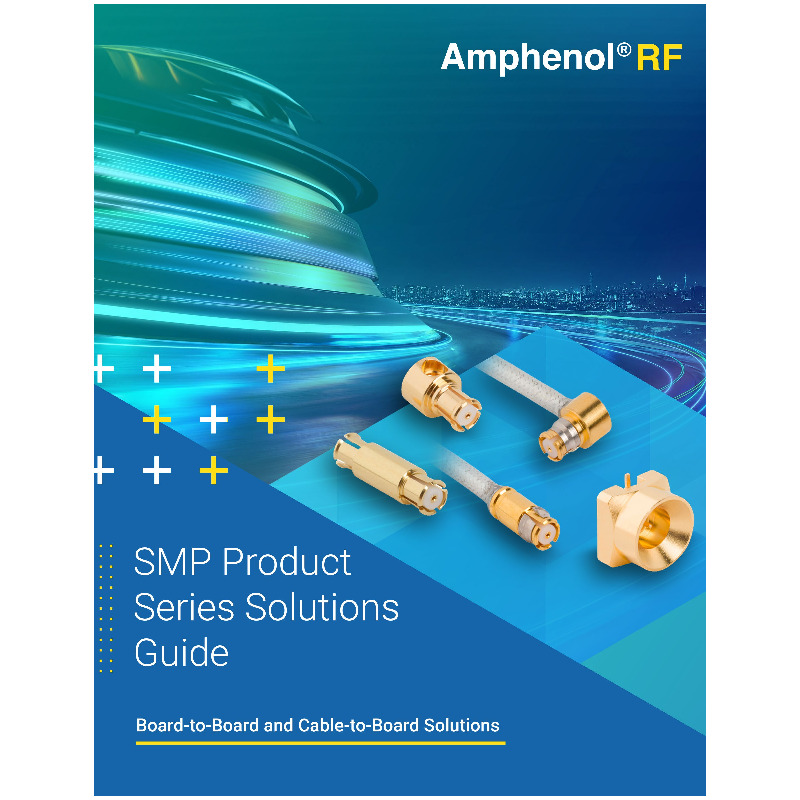 The Amphenol RF SMP Product Series Solutions Guide highlights high-performance microminiature connectors suitable for applications up to 40 GHz, with a focus on board-to-board and cable-to-board configurations. Key features include the ability to tolerate misalignment, various detent systems for different engagement forces, and options for non-magnetic materials ideal for medical, aerospace, and quantum computing applications​​.