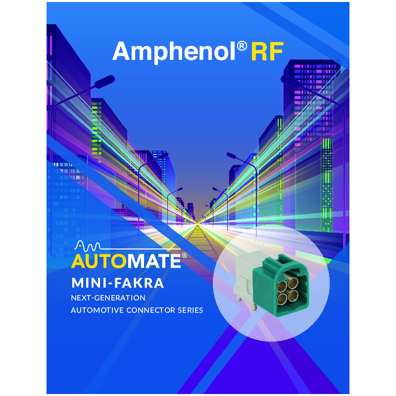In-depth look at the mini-FAKRA product series and how these next-generation RF interconnect support future automotive and industrial IoT designs.