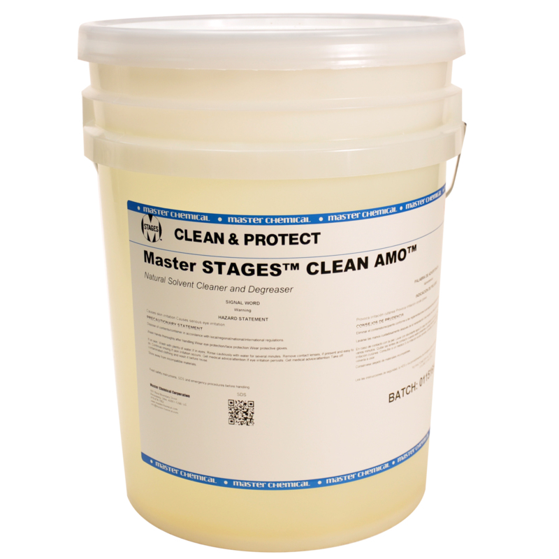 Master STAGES™ CLEAN AMO™ | Natural-solvent Cleaner and Degreaser | 5-gallon pail