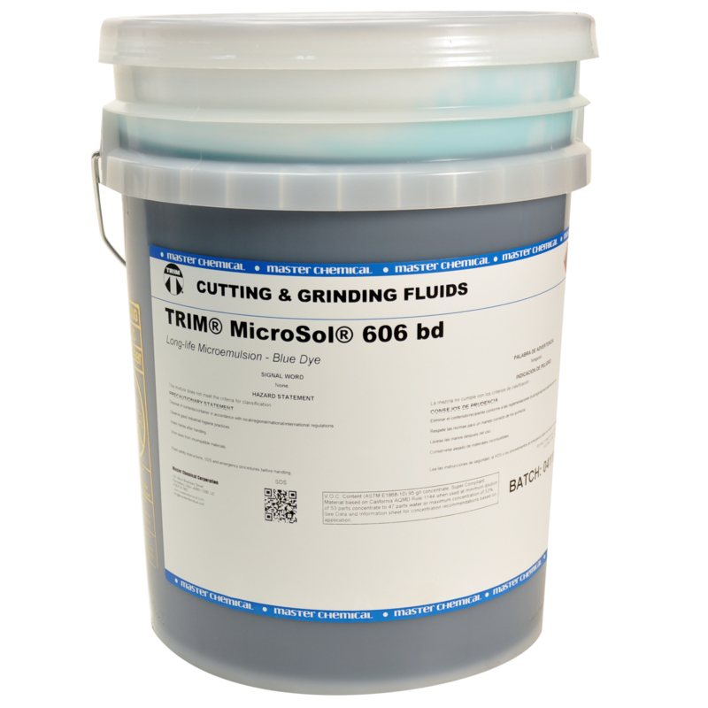 TRIM<sup>®</sup> MicroSol<sup>®</sup> 606 bd | Long-life Microemulsion - Blue Dye | 5-gallon pail